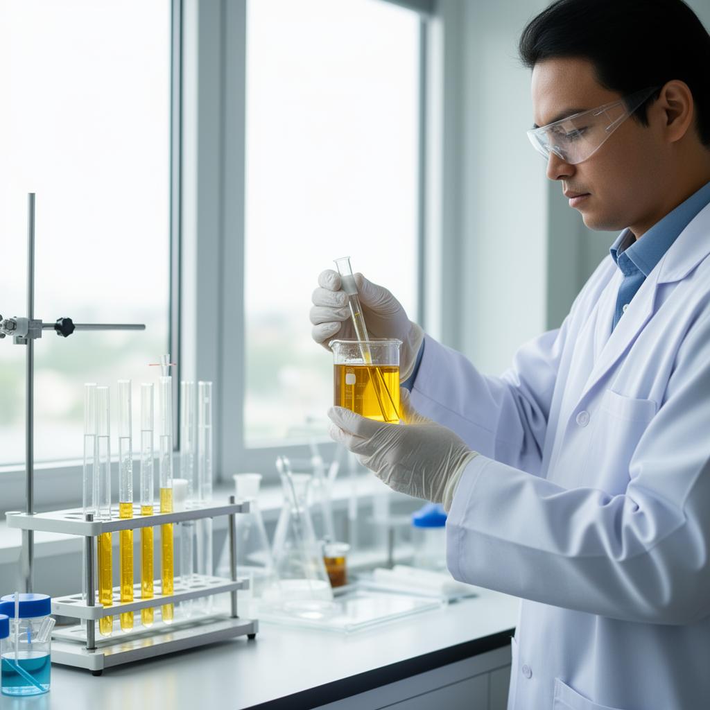Laboratory analysis of palm oil sample